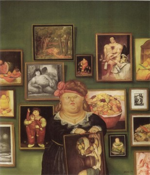 Fernando Botero Painting - The Collector Fernando Botero
